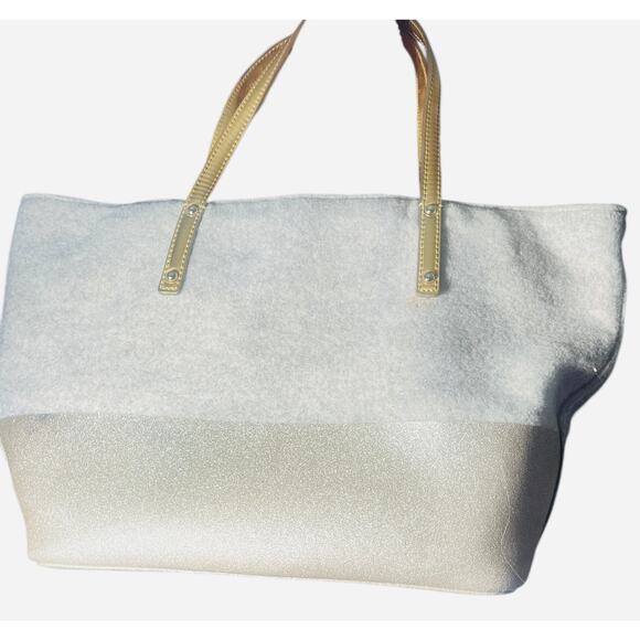 Kate Spade Harmony Frosted Gold Wool Tote J680 Limited Edition - Picture 4 of 8